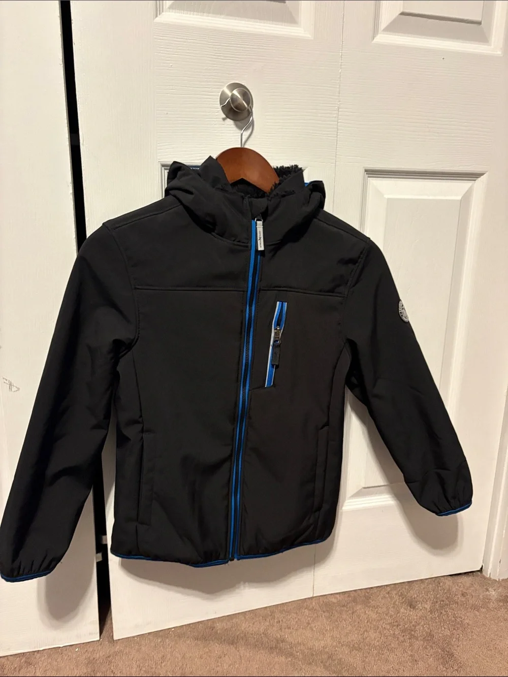 Zeroxposur Boys Sherpa Lined Hooded Jacket black Size M(8)
